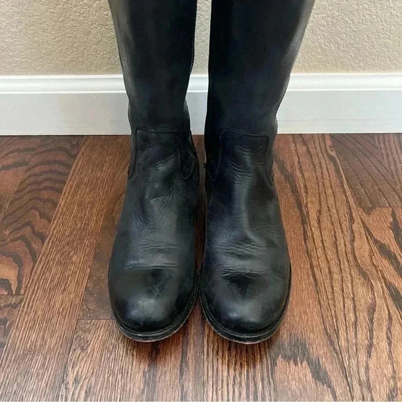 Frye Melissa Button Tabs Black Riding Knee High Boots Women Sz 6.5 B 3470412 - Picture 15 of 16